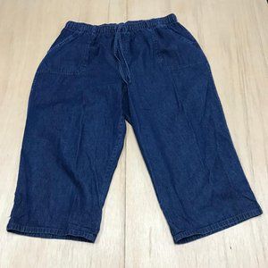 erika relaxed capri pants jeans size 2x blue
